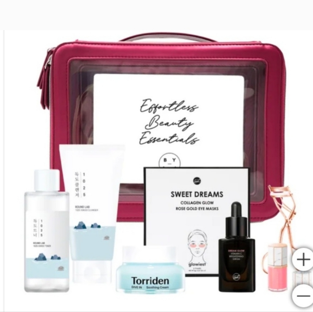 K-Beauty 7 step kit with Red Makeup Bag by Sophie